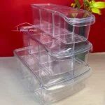 باکس یخچالی مرسه اکرولیک شفاف در سه سایز بر روی هم