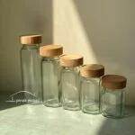 شیشه ادویه درب چوبی