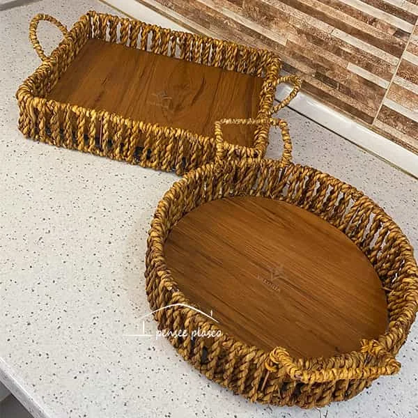 سینی حثیری کف چوبی والریا