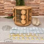 پک کامل استند گردون 12 عددی درب چوبی