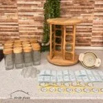 پک کامل استند گردون 16 عددی درب چوبی - Image 2