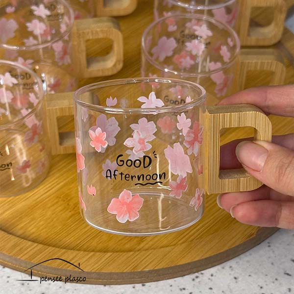 1-شات-پیرکسی شات پیرکس دسته بامبو گلدار - Image 1