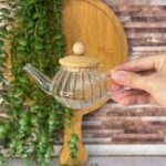 قوری زعفران پیرکس درب بامبو - تصویر 4