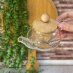قوری زعفران پیرکس درب بامبو - تصویر 5