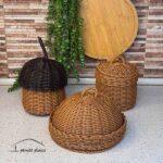 سبد طرح بلوط ارغوان بافی - Image 5